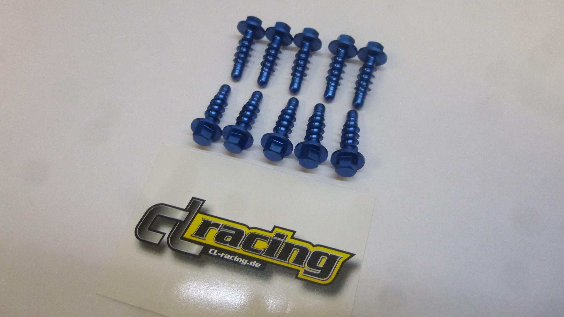 Schraubensatz 10x bolt kit passt an Ktm Exc Sx-f Lc4 125 300 450 500 blau