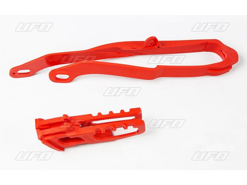 Kettenschleifer Schwingenschleifer chain guard passt an Honda Crf 250 2007 rot