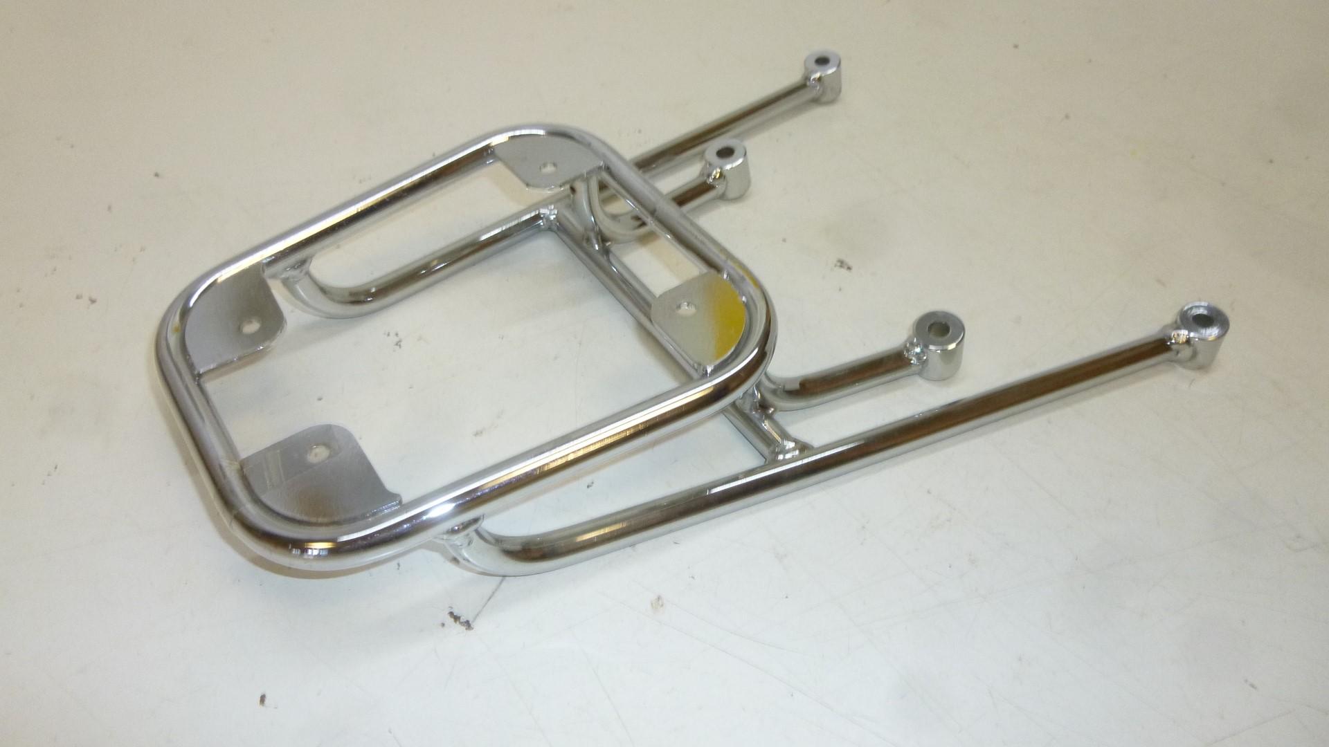 Gepcktrger Koffertrger Halterung luggage rack rear Motorrad Cross Enduro silb