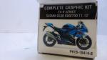 Dekorsatz Aufkleber Sticker graphic kit passt an Suzuki Gsxr 600 750 11-12 blau Dekorsatz Aufkleber Sticker graphic kit passt an Suzuki Gsxr 600 750 11-12 blau
