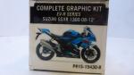 Dekorsatz Aufkleber Sticker graphic kit passt an Suzuki Gsxr 1300 08-12 blau Dekorsatz Aufkleber Sticker graphic kit passt an Suzuki Gsxr 1300 08-12 blau