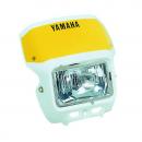 Lichtmaske Lampenmaske headlight Enduro passt an Yamaha Xt wei�-gelb