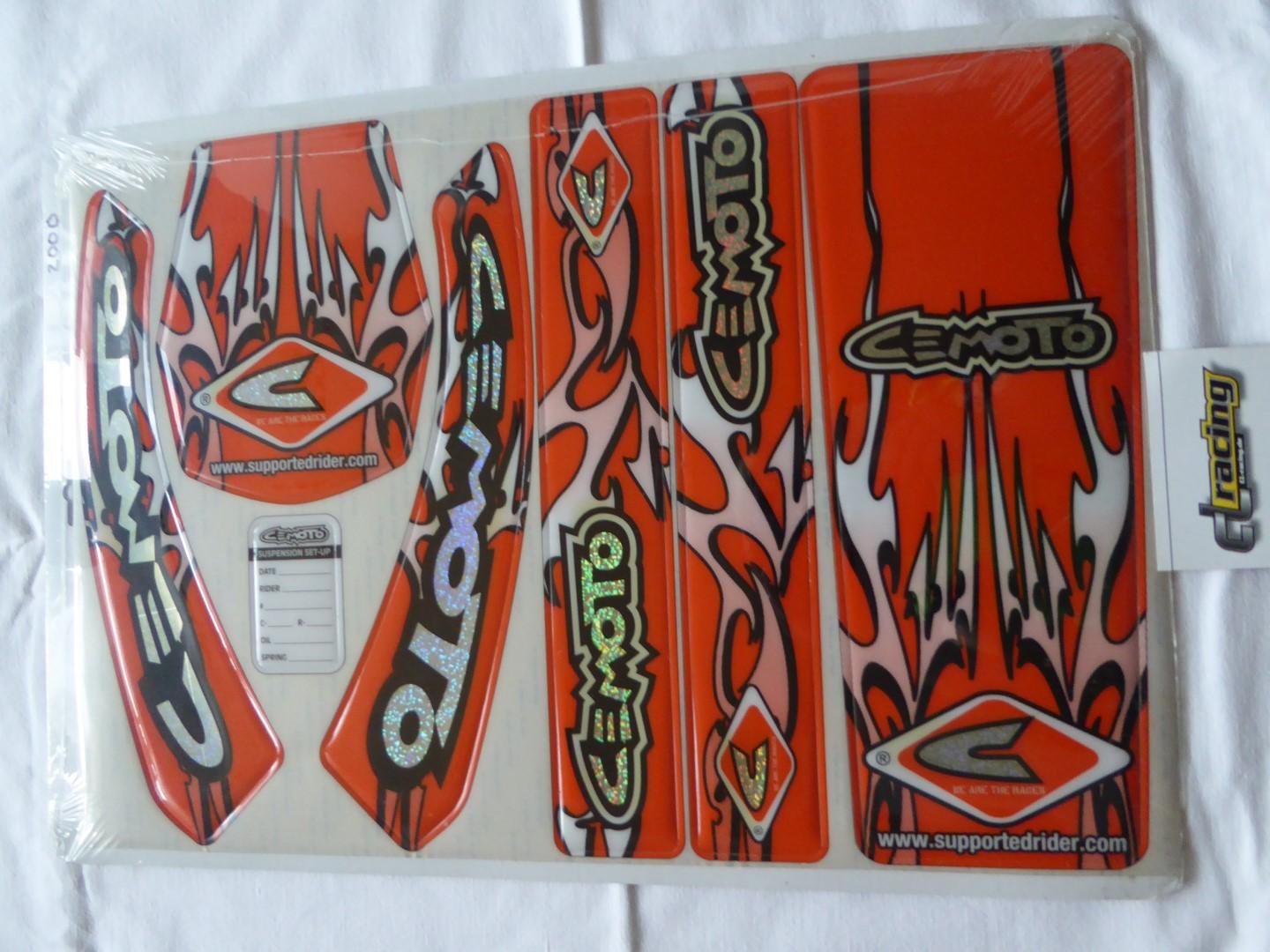 Dekorsatz universal Aufkleber Sticker Verkleidung graphic kit orange 