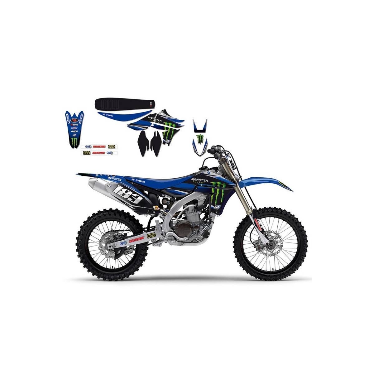 Dekorsatz Monster Aufkleber Sticker graphic passt an Yamaha Yzf 250 450 14-17 bl