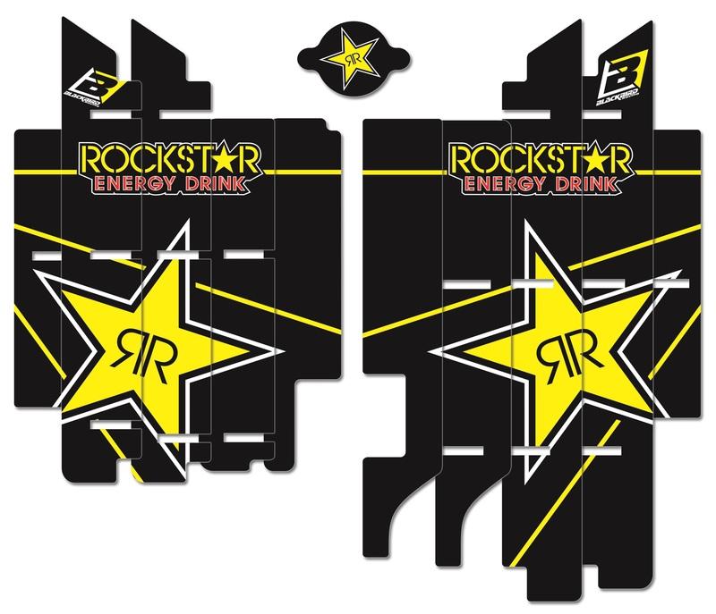 Dekor Khlerlamellen Rockstar Aufkleber Sticker passt an Suzuki Rmz 450 18-21 sw