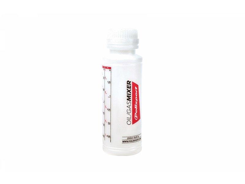 lflasche 125 ml lbehlter Mischbecher oil bottle Enduro Cross Mx Motorrad wei