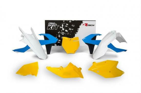 Verkleidungssatz Vintage 70 plastic kit passt an Ktm Sxf 250 450 16-18 ge-w-blau