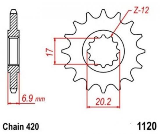 Ritzel 11 Zhne Antriebsritzel sprocket passt an Ksr-Moto passt an Malaguti Xsm