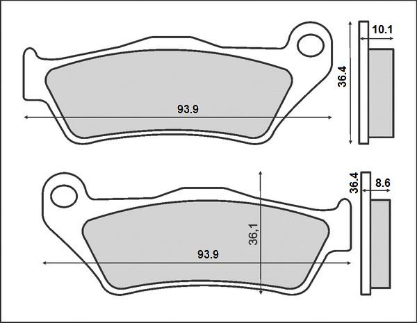 Bremsbel�ge hinten brake pads passt an Bmw K 1200 05-08 K 1300 R 850 1100 