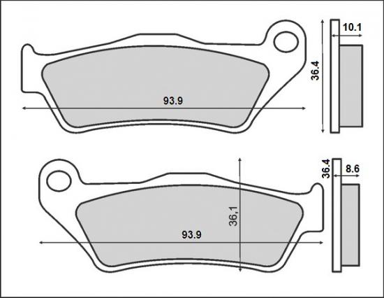 Bremsbel�ge hinten brake pads passt an Bmw K 1200 05-08 K 1300 R 850 1100 