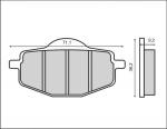 Bremsbelge brake pads passt an Gilera Rc 600 92-93 passt an Yamaha Dt 80 125