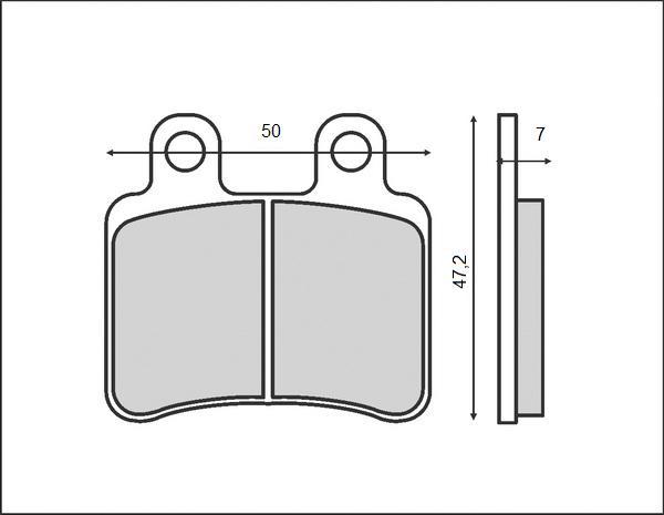 Bremsbelge vorne brake pads passt an Derbi 50 2003 125 150 passt an Yamaha Xt