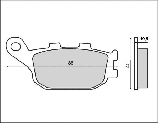 Bremsbelge brake pads passt an Buell 1000 1200 07-10 passt an Honda Cb 250 400