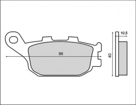 Bremsbelge brake pads passt an Buell 1000 1200 07-10 passt an Honda Cb 250 400
