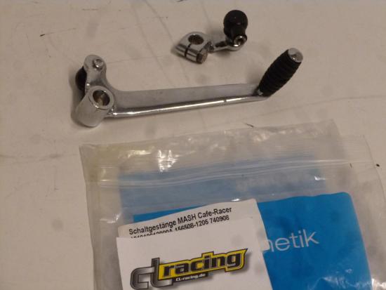 Schaltgestnge Schalthebel gear lever passt an Mash Cafe Racer silber