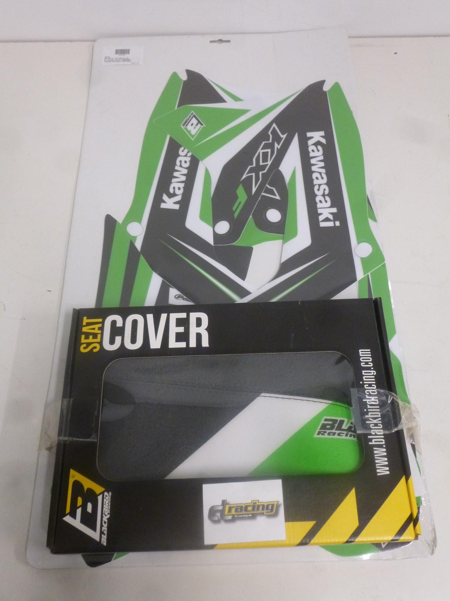 Dekorsatz Sitzbezug Aufkleber Sticker passt an Kawasaki Kxf 250 21-23 450 sw-gr