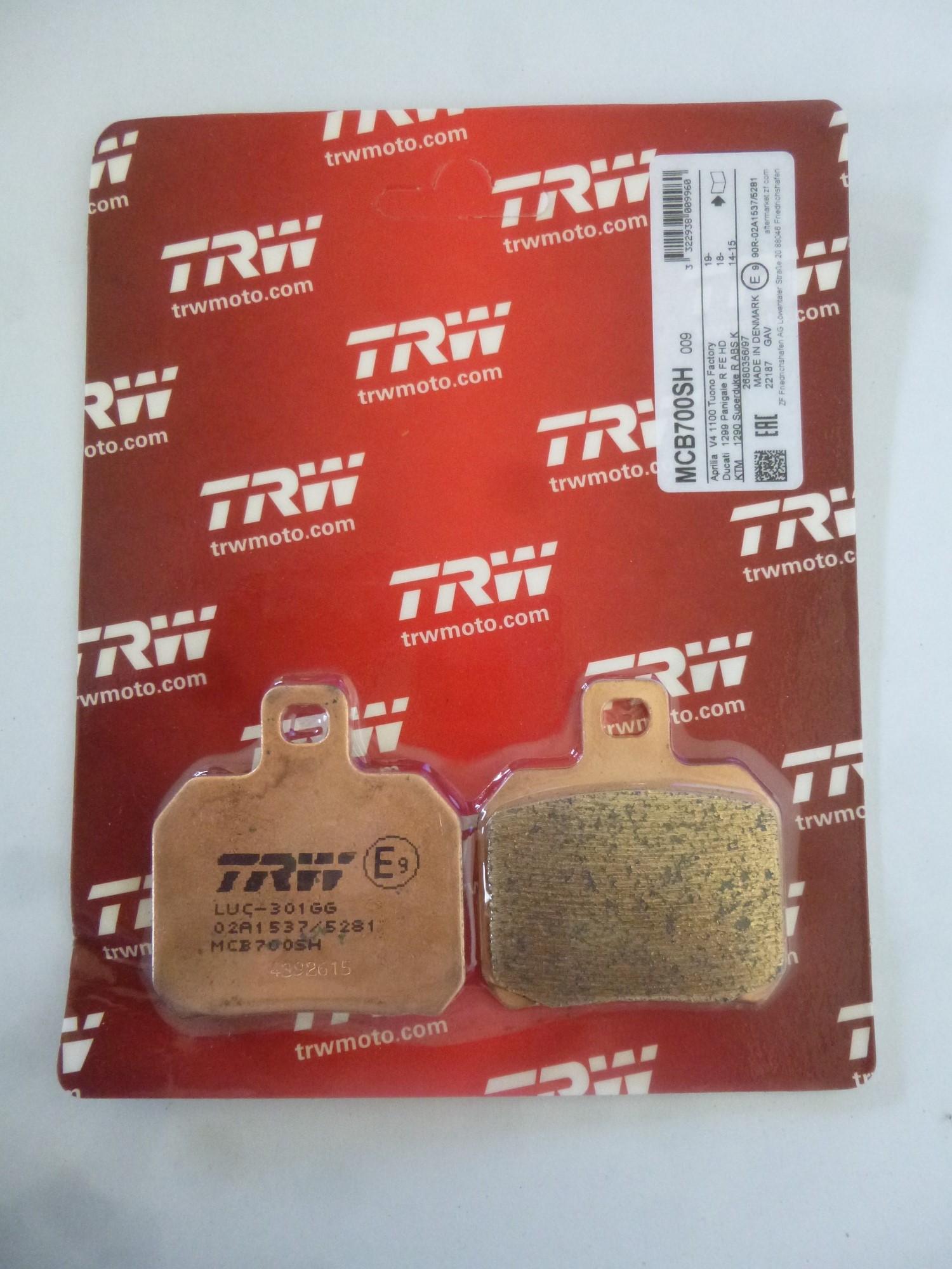 Bremsbelge Trw MCB700SH brake pads passt an Aprilia Rs 660 20-21 Etv Rsv 1000