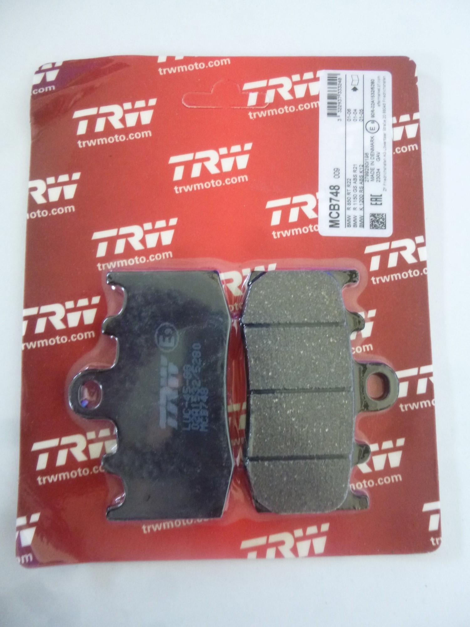 Bremsbelge Trw MCB748 brake pads passt an Bmw 1200 Rs 01-05 R St Rt 1300 S Gt