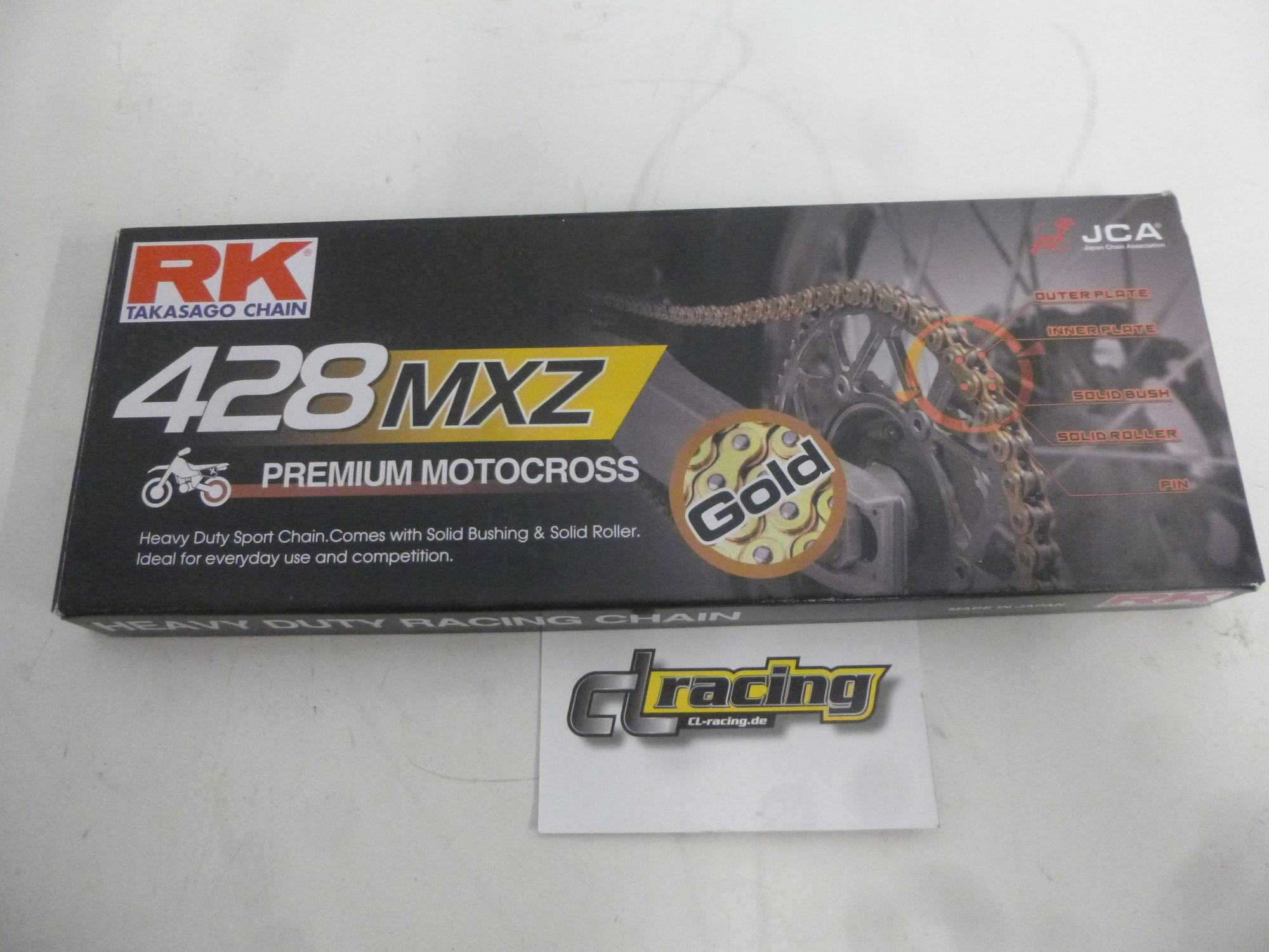 Rk 428 MXZ-2 Kette Antriebskette 116 Glieder X-Ring-Kette chain Motorrad gold