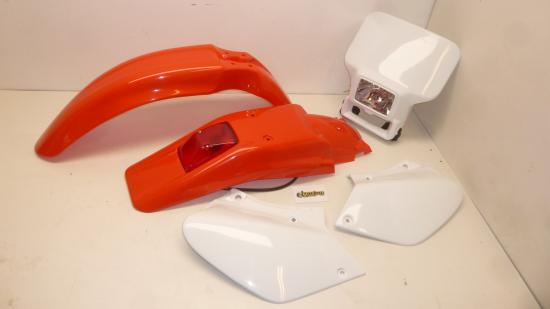 Verkleidungssatz Plastiksatz plastic kit passt an Honda Xr 250 450 R 96-23 rot-w