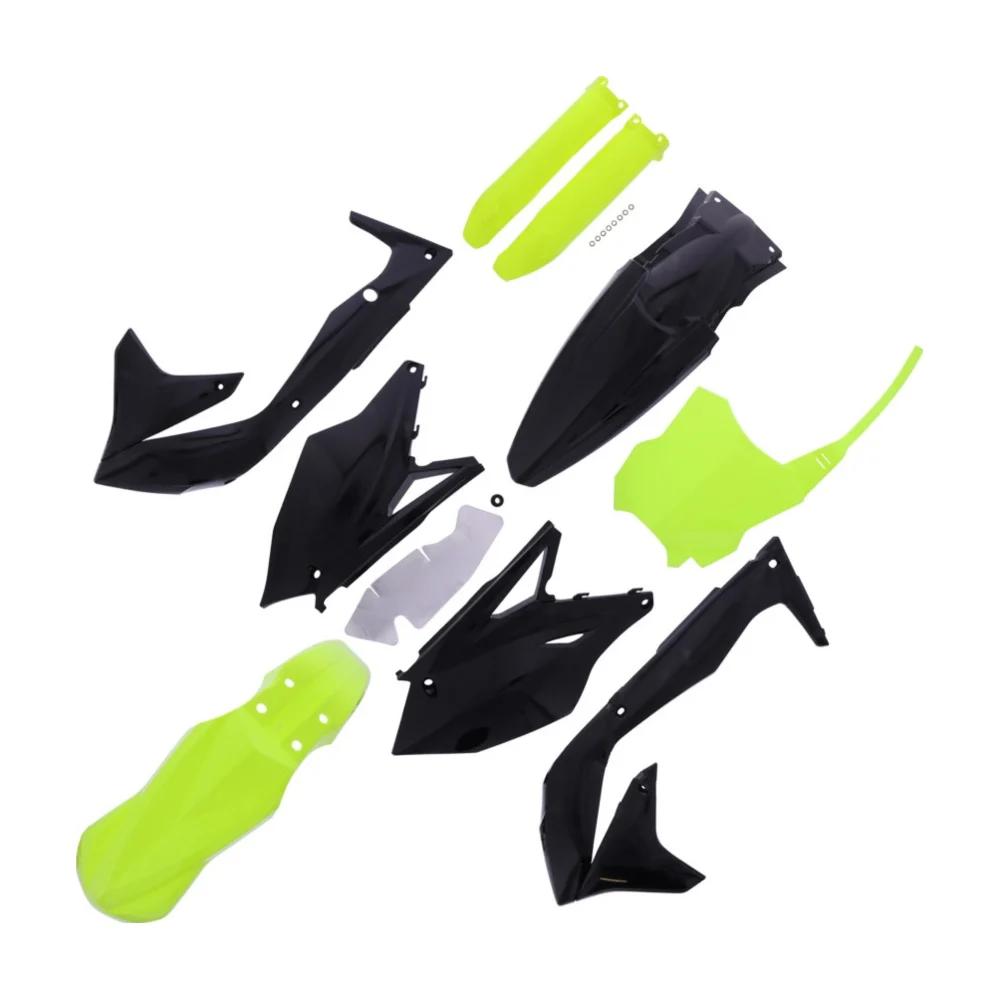 Verkleidungssatz Plastiksatz plastic kit passt an Kawasaki Kxf 450 17-18 sw-gelb