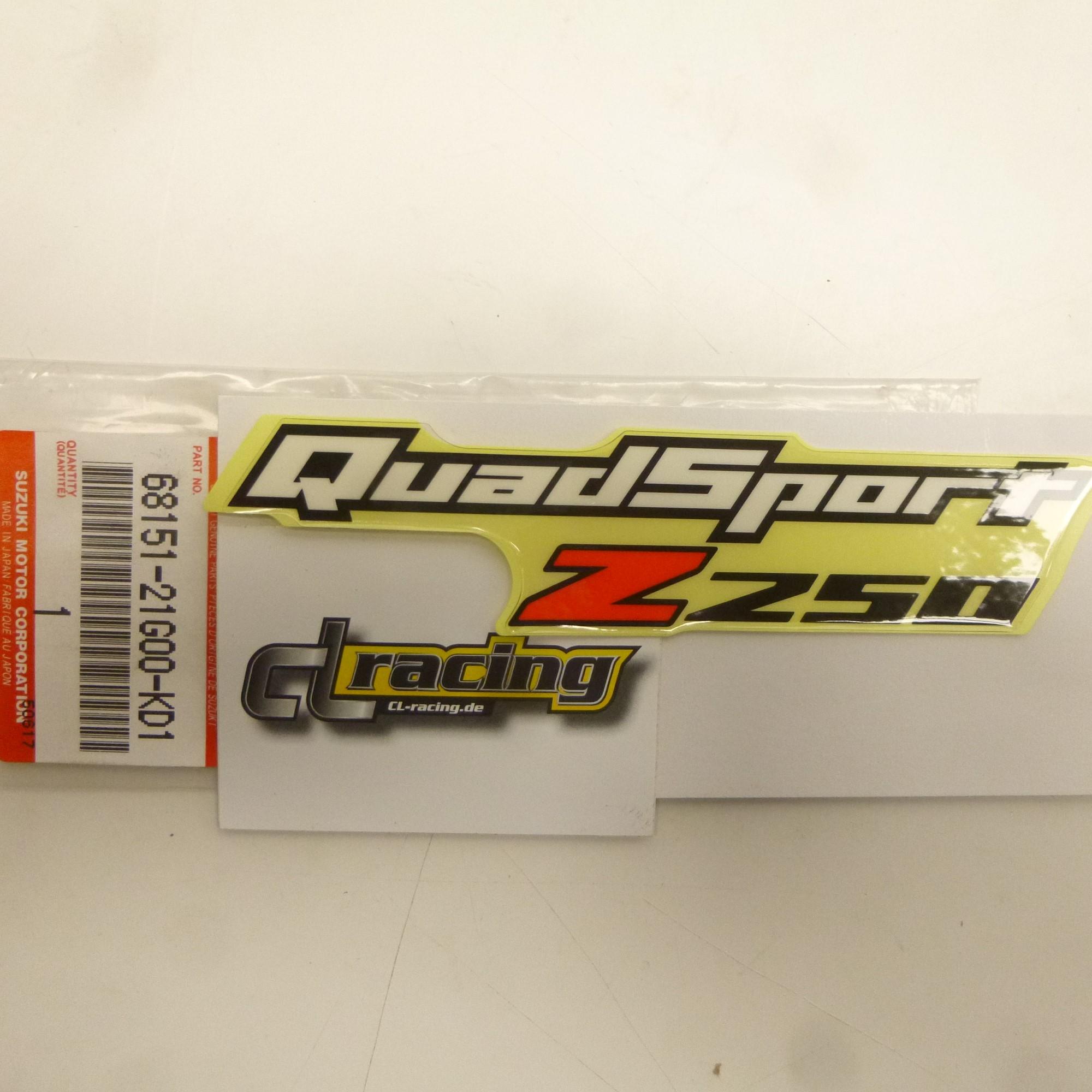 Dekor Aufkleber Sticker Emblem passt an Suzuki Quadsport 250 68151-21G00-KD1