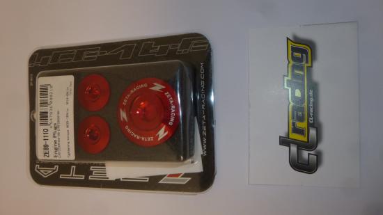 Verschlussschraube engine plugs passt an Honda Crf 250 R 04-09 Crf X 2004 rot