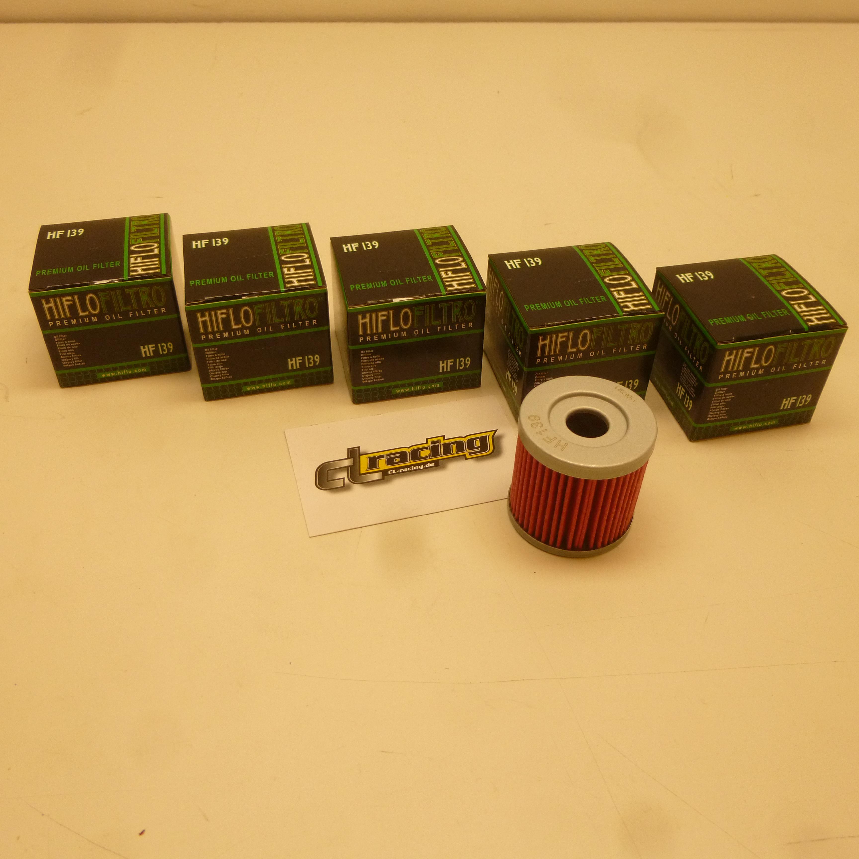 5x Hiflo HF139 lfilter oilfilter passt an Kawasaki Klx Kfx passt an Suzuki Drz
