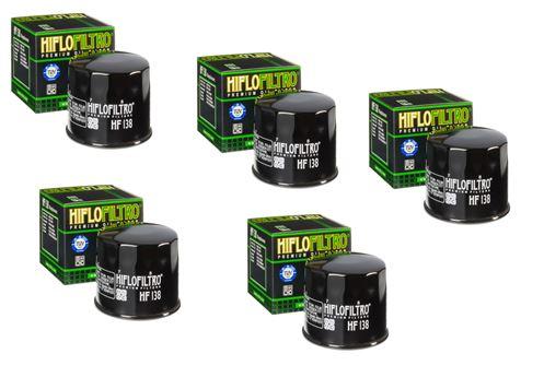 5x Hiflo HF138 lfilter oilfilter passt an Suzuki Gsf passt an Aprilia Rsv Klv
