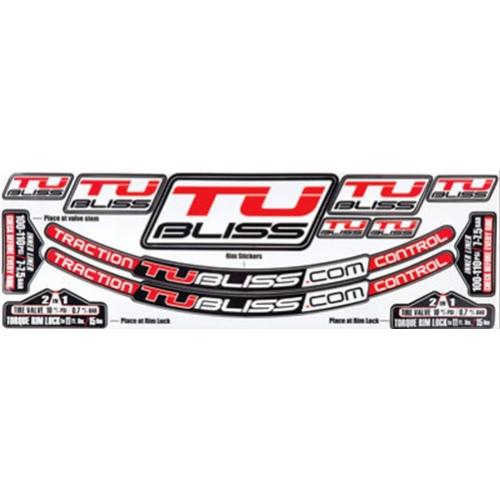 Dekorsatz Nuetech Tubliss Aufkleber Felgenaufkleber rim Sticker Enduro Mx sw-rot