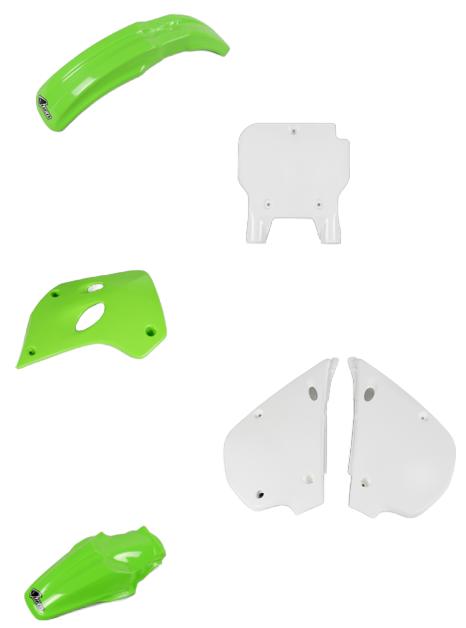 Verkleidungssatz Plastiksatz plastic kit passt an Kawasaki Kx 80 91-97 grn-wei