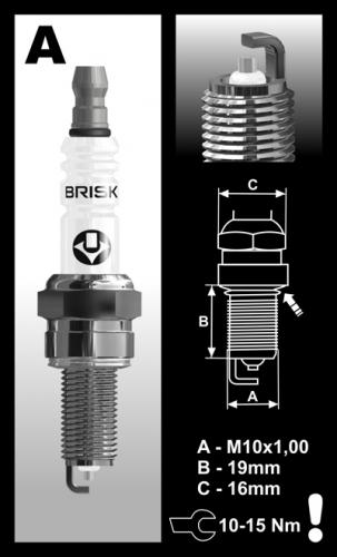 Brisk AR12YS Zndkerze spark plug passt an Husqvarna Sm 610 Te 610 08-10 E-Start