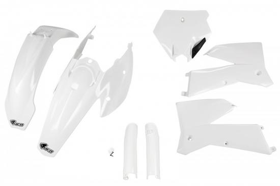 Verkleidungssatz Plastiksatz plastic kit fork passt an Ktm Sx Sxf 250 05-06 wei