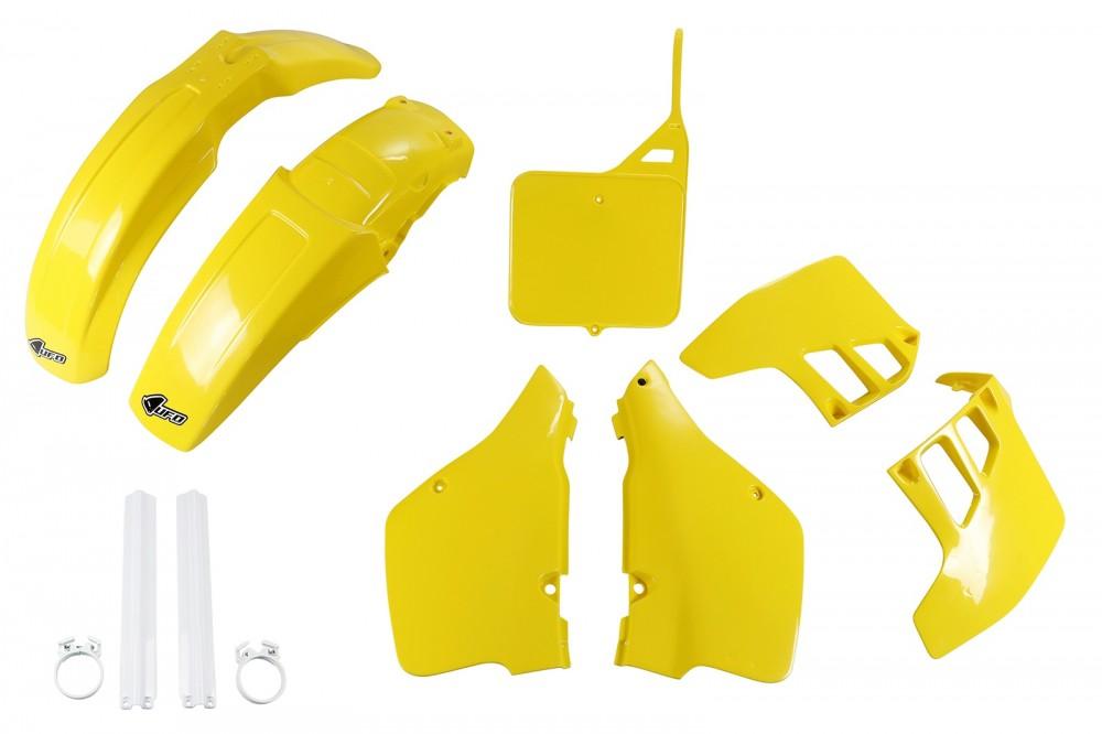 Verkleidungssatz Plastiksatz plastic kit passt an Suzuki Rm 125 250 89-91 gelb-w