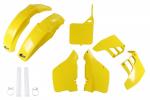 Verkleidungssatz Plastiksatz plastic kit passt an Suzuki Rm 125 89-91 gelb-w