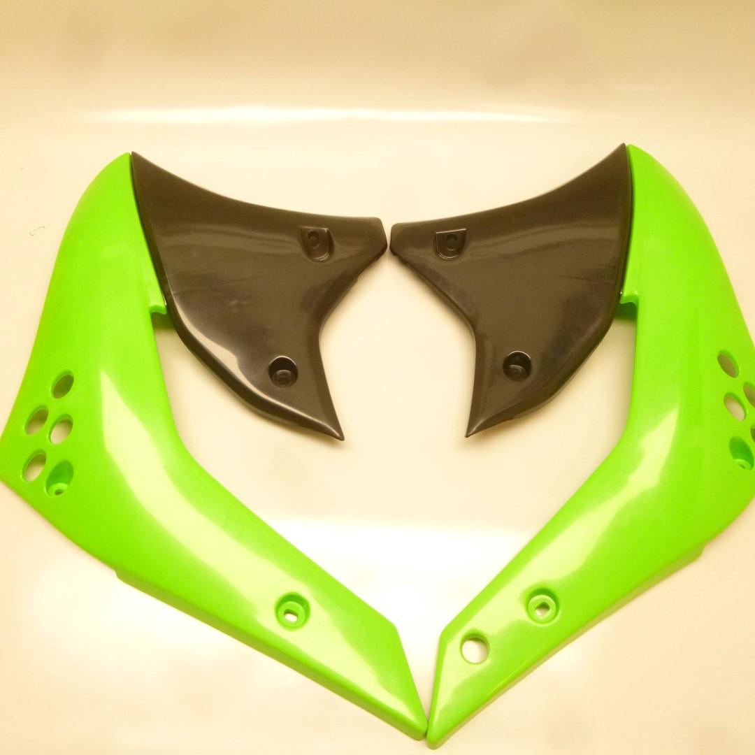 Khlerverkleidung Tankspoiler radiator scoops passt an Kawasaki Kx250f 06-08 gr
