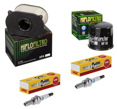 Wartungssatz lftilterset Zndkerzen spark splug passt an Suzuki Sv 650 Su 99-02
