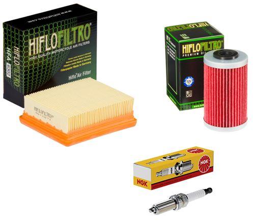 Wartungssatz �lfilterset Z�ndkerze spark splug passt an Ktm Duke 125 11-14 200