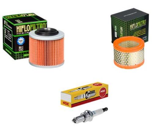 Wartungssatz �lfilterset Z�ndkerze spark passt an Aprilia Pegaso 650 i.e. 01-04
