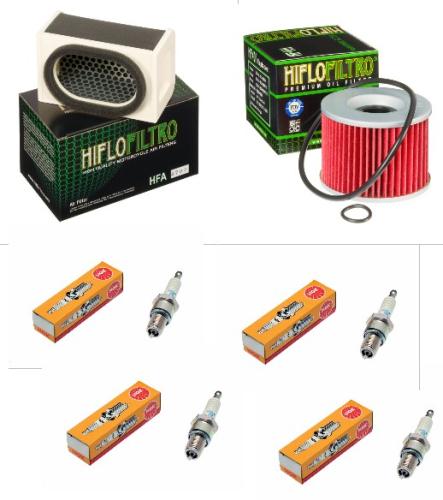 Wartungssatz �lfilterset Z�ndkerzen spark splug passt an Kawasaki Gpz 600 87-90