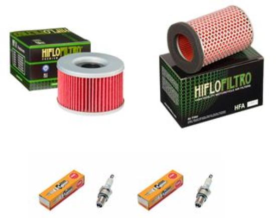 Wartungssatz �lfilterset Z�ndkerzen spark splug passt an Honda Cb 450 S 86-89