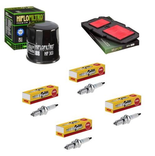 Wartungssatz �lfilterset Z�ndkerzen spark splug passt an Honda Xl 650 V 00-07