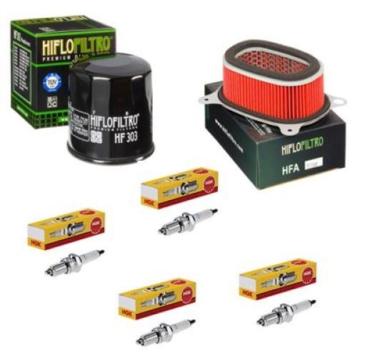 Wartungssatz �lfilterset Z�ndkerzen spark splug passt an Honda Xrv 750 93-03