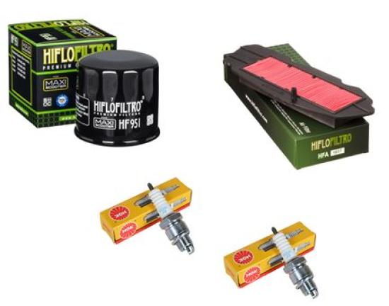 Wartungssatz �lfilterset Z�ndkerzen spark splug passt an Honda Fjs 600 01-16