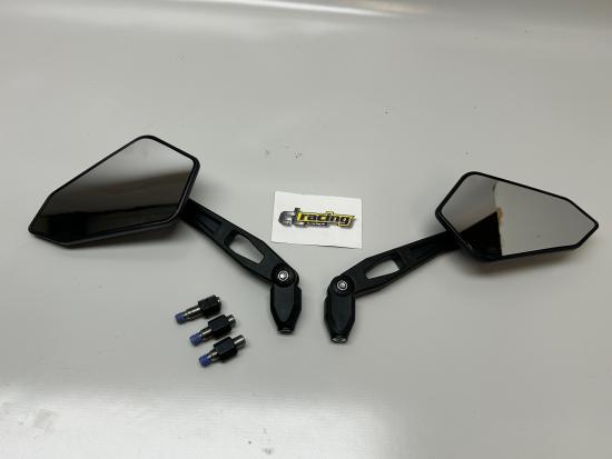 Spiegelpaar Gelenkspiegel mit Gelenk E-Zeichen mirror pair Motorrad Enduro Moped