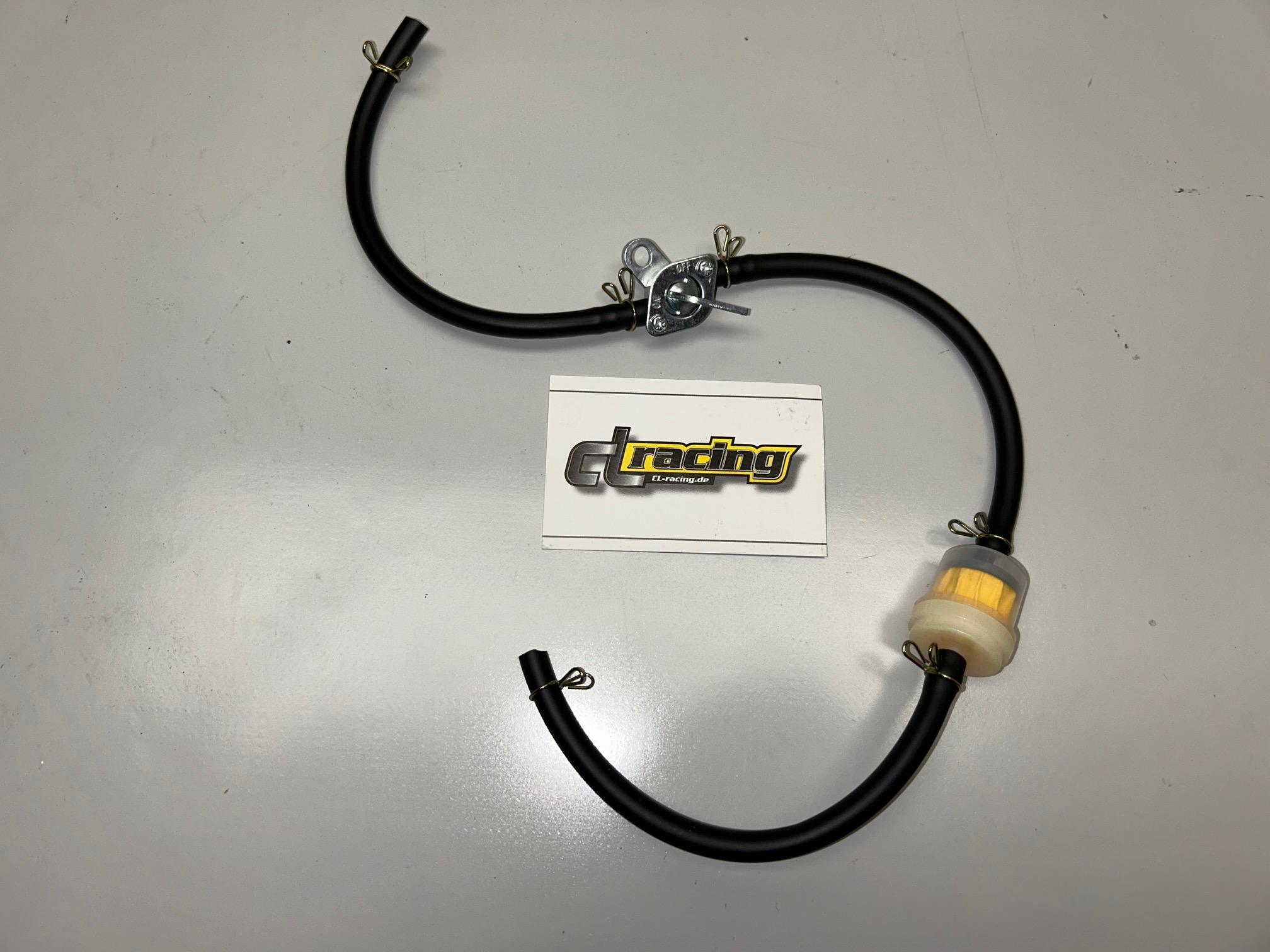 Benzinhahn Benzinfilter Kraftstofffilter Benzinschlauch Mofa Moped Roller Traktor Rasenmher