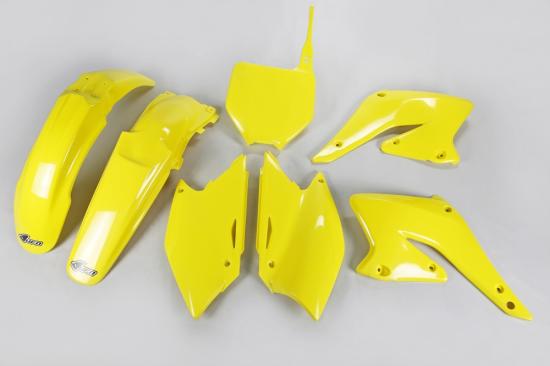 Verkleidungssatz Plastiksatz plastic kit passt an Suzuki Rmz 250 04-06 gelb-wei