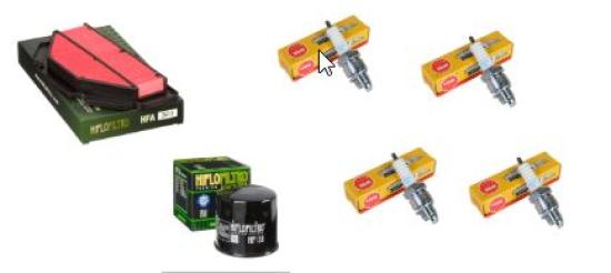 Wartungssatz lftilterset Zndkerzen spark splug passt an Suzuki Gsx-S 750 17-20
