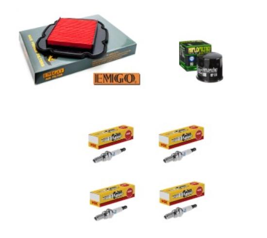 Wartungssatz �lfilterset Z�ndkerzen spark splug passt an Suzuki Dl 650 Au 07-11