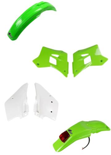 Verkleidungssatz Plastiksatz plastic kit passt an Kawasaki Kdx 200 95-18 grn-w